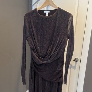 H&M Elegant Shimmery Dark Gray Dress